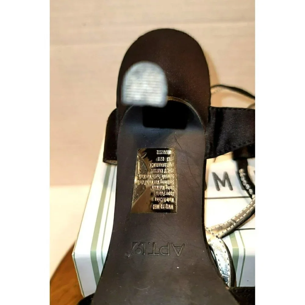 Formal Heels Apt. 9 Black with Rhinestones - Size 10
